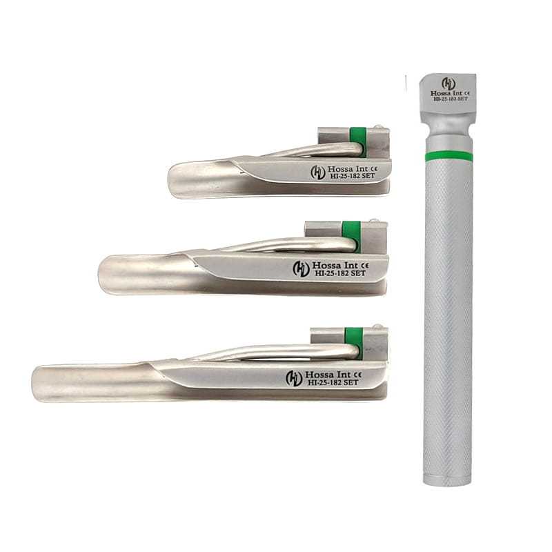 Miller LED Laryngoscope Set with durable blades in