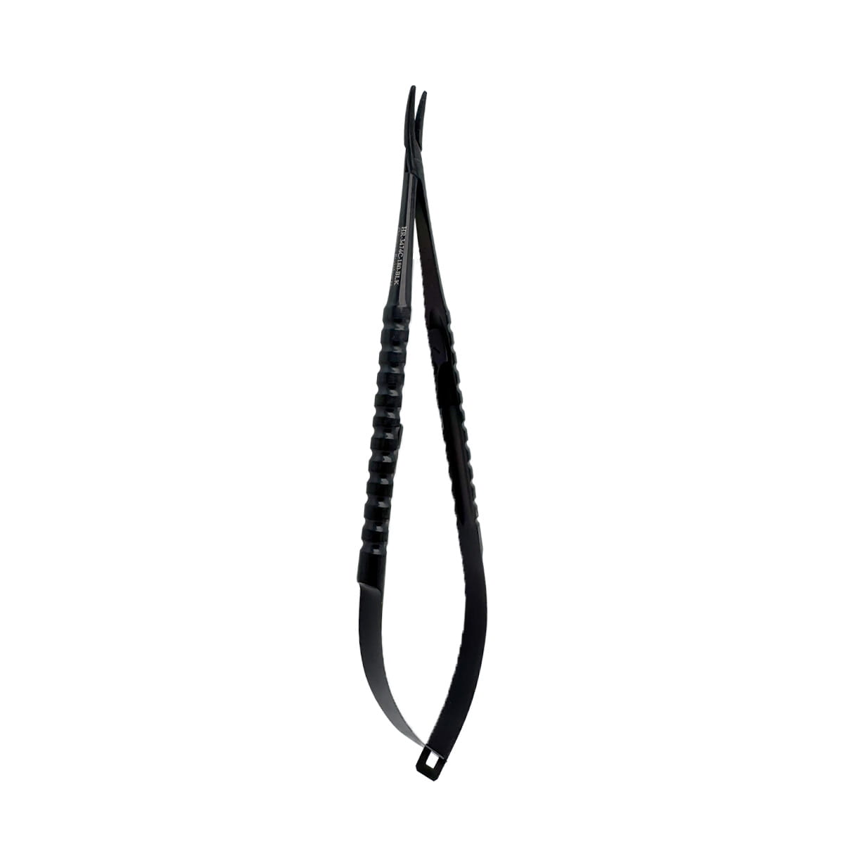 Black TC Curved Microsurgical Needle Holder – 18