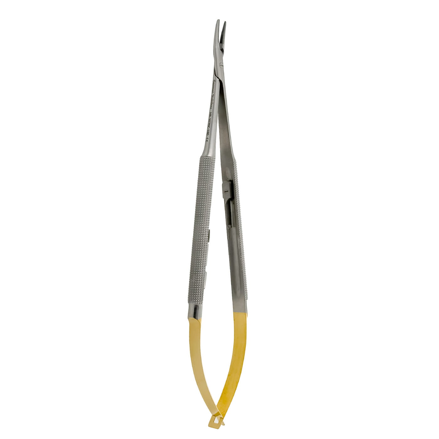 TC Gold Micro Curved Needle Holder, 18 cm 