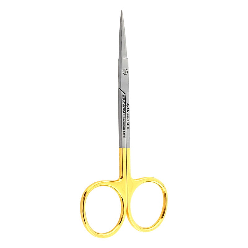 Iris Scissors Straight 11.5cm TC Gold