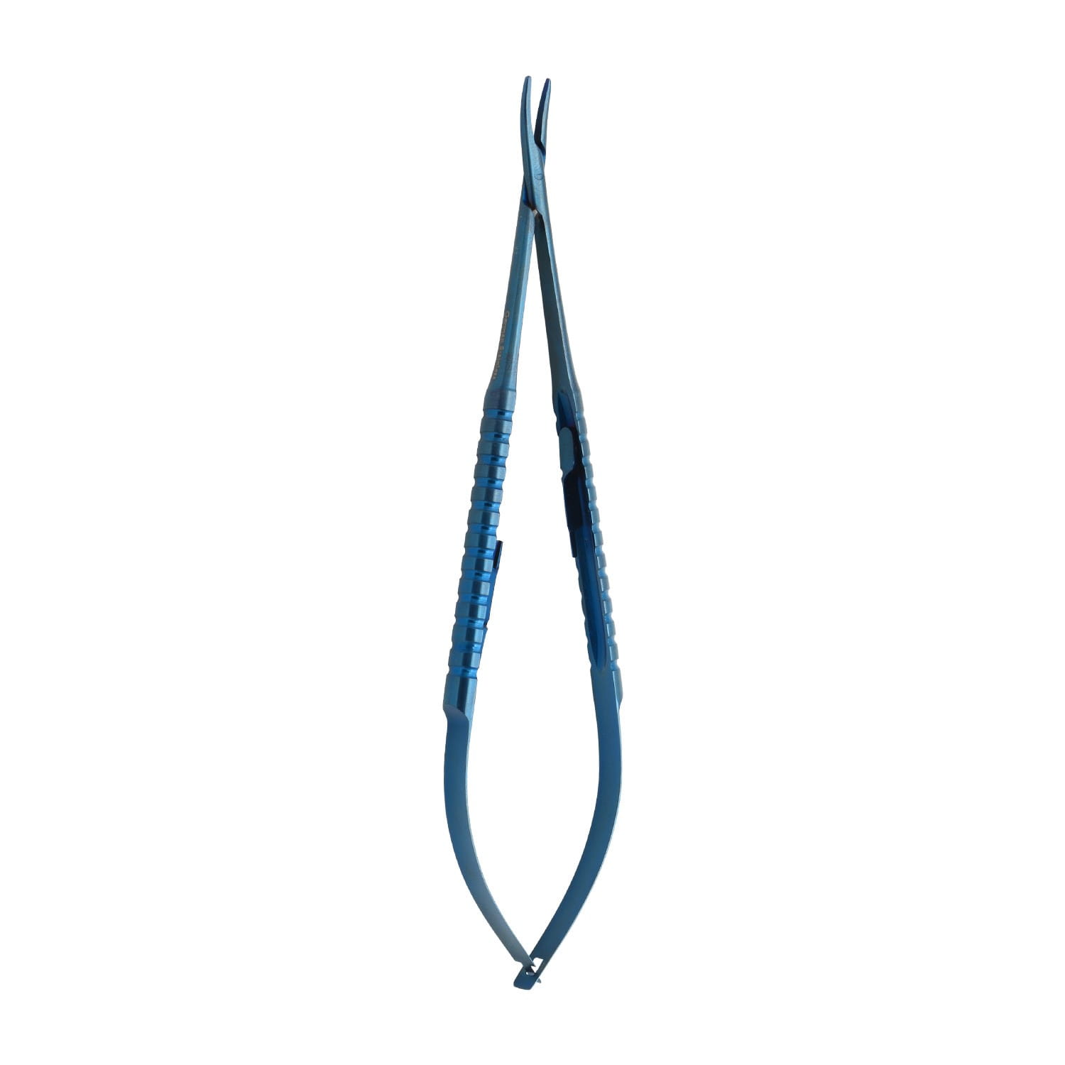 Titanium Microsurgical Needle Holder, curved, 15 c
