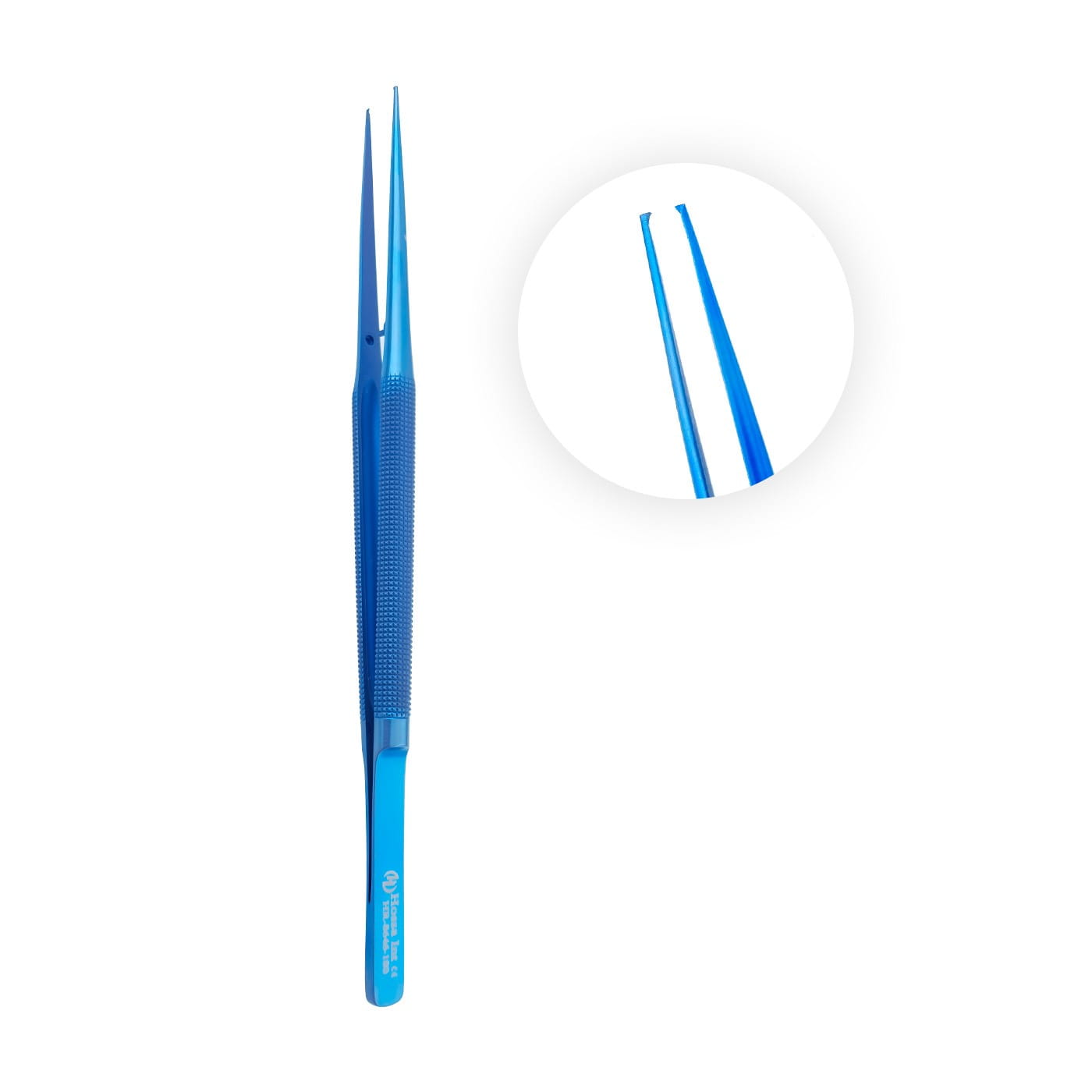Titanium Microsurgical Tweezers, 1x2 Teeth, 18 cm